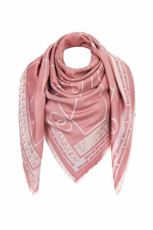 Leyla's Night Rose Silk Shawl Light Pink - 4