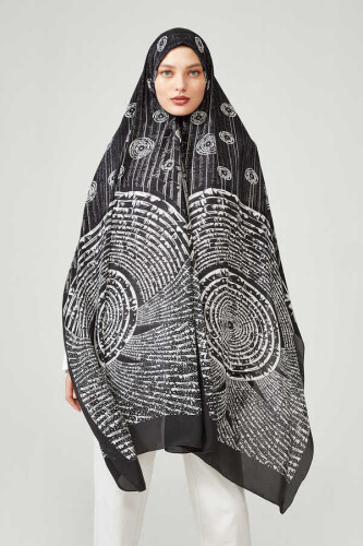 Life Silk Shawl Black - 2