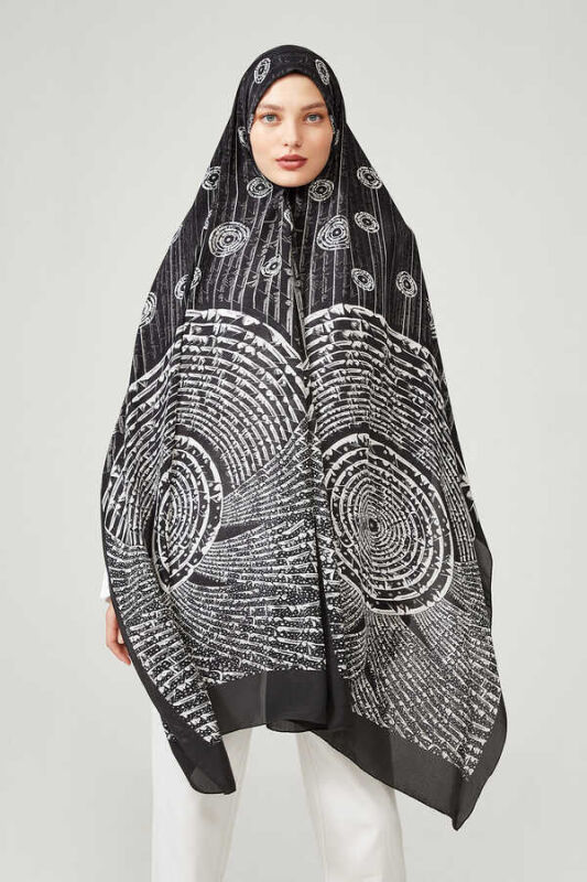 Life Silk Shawl Black - 2