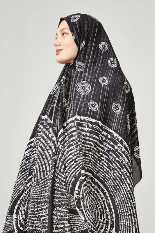 Life Silk Shawl Black - 4
