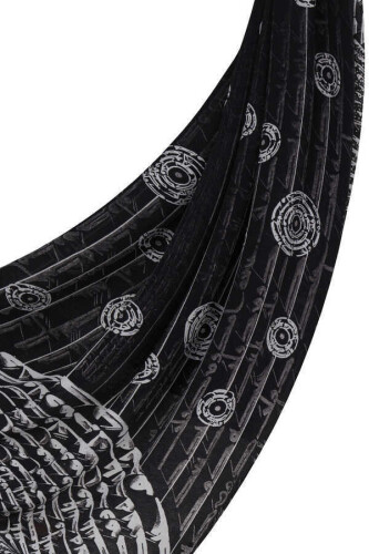 Life Silk Shawl Black - 5