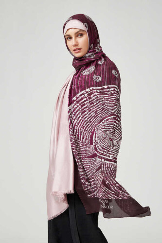 Life Silk Shawl Purple - 4