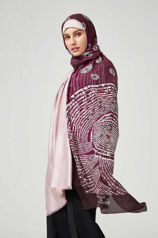 Life Silk Shawl Purple - 4