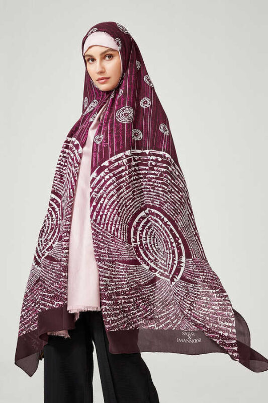 Life Silk Shawl Purple - 2