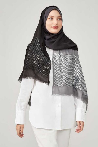 Light and Night Silk Shawl - 2
