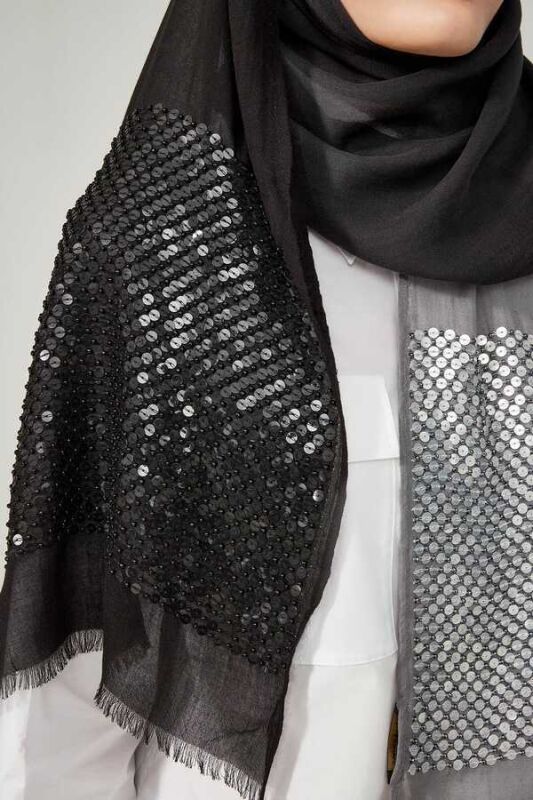 Light and Night Silk Shawl - 3