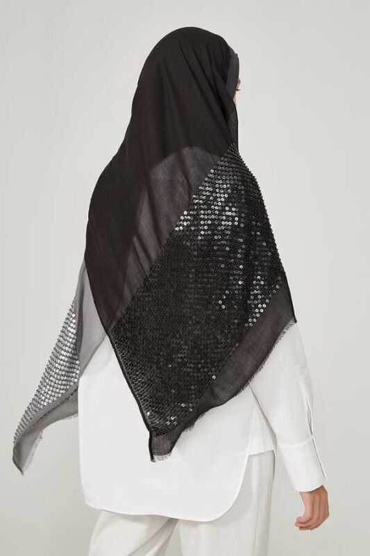 Light and Night Silk Shawl - 5
