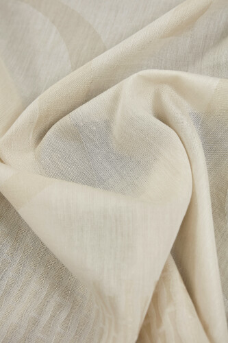 Logo 8 Cotton Silk Shawl Creme - 3
