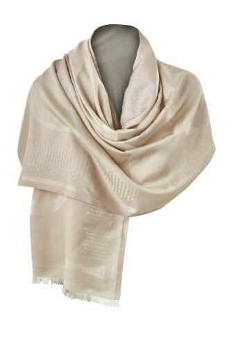 Logo 8 Cotton Silk Shawl Mink - 7