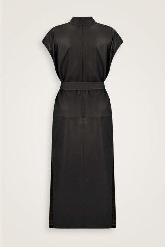 Long Brown Leather Vest - Imannoor (2)