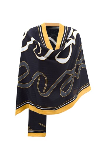 Loyalty Flosh Viscose Shawl Black - 7