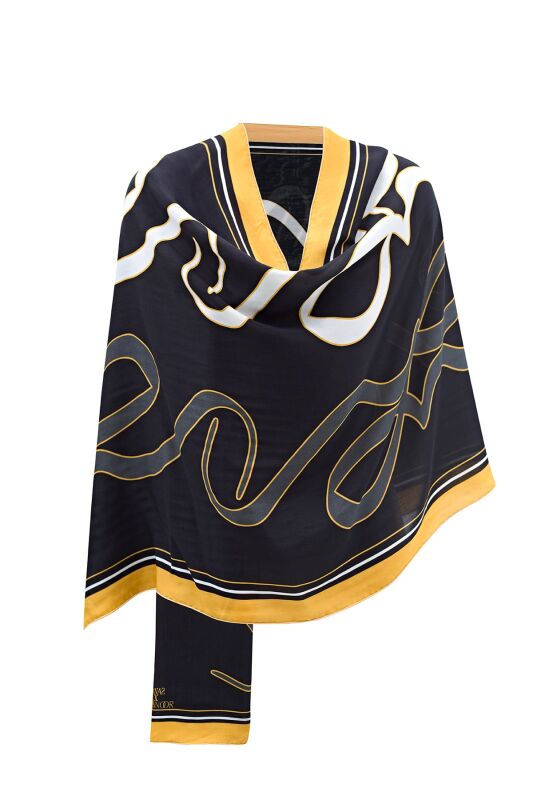 Loyalty Flosh Viscose Shawl Black - 7
