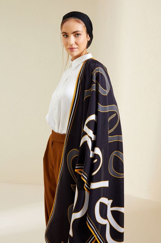 Loyalty Flosh Viscose Shawl Black - 6