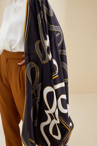 Loyalty Flosh Viscose Shawl Black - 4