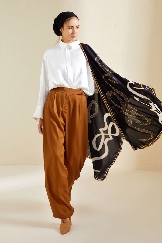 Loyalty Flosh Viscose Shawl Black - 8