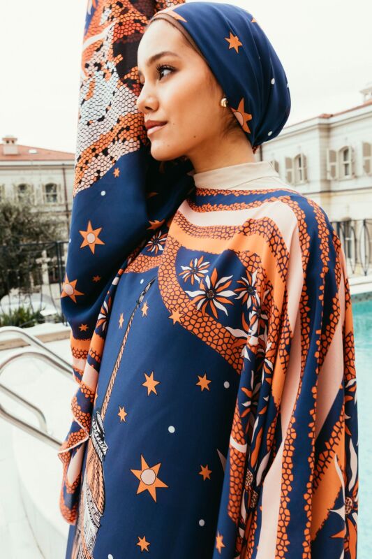 Maiden Tower Caftan Orange - 2