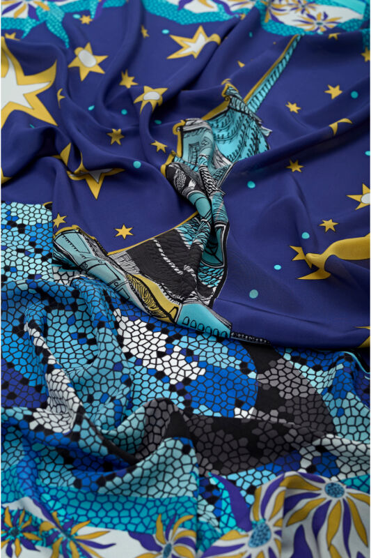 Maiden Tower Silk Shawl Yellow - 3