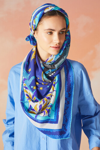 Maiden Tower Silk Shawl Yellow - 2