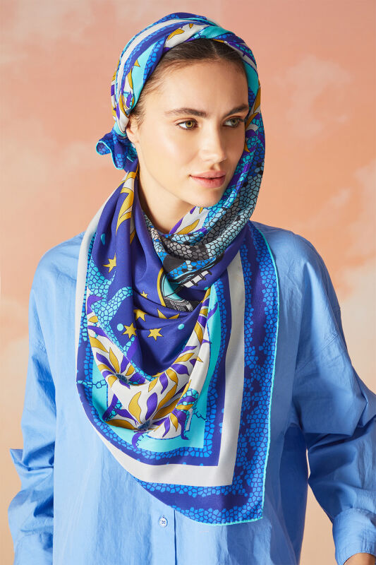 Maiden Tower Silk Shawl Yellow - 2