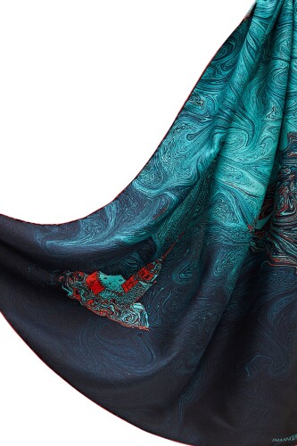 Maiden's Tower Twill Silk Foulard - 2