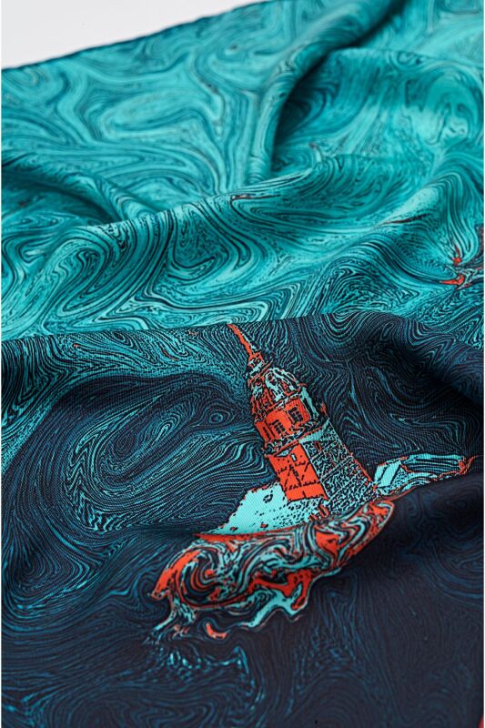 Maiden's Tower Twill Silk Foulard - 3