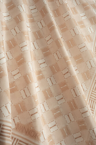 Marka İ Bej Pamuk Floş Şal 70x210 - Imannoor (4)