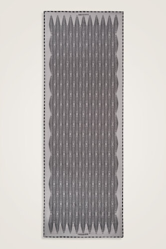 Mekik Gri Pamuk Floş Şal 70x210 - Imannoor (2)