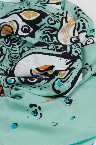 Migration Silk Shawl Green - 3