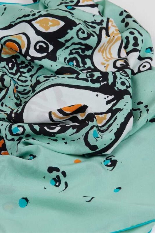 Migration Silk Shawl Green - 3