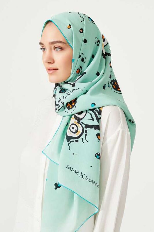 Migration Silk Shawl Green - 4