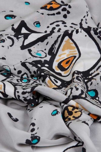 Migration Silk Shawl Grey - 3