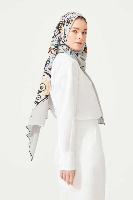 Migration Silk Shawl Grey - 6