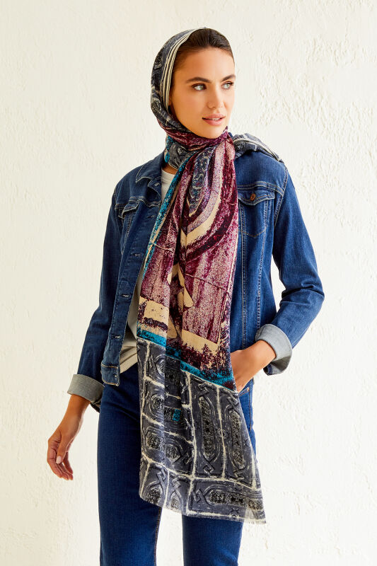 Minber Wool Shawl Grey - 2