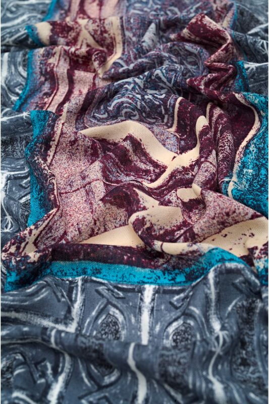 Minber Wool Shawl Grey - 3