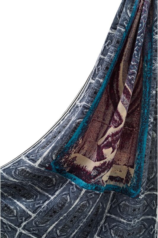 Minber Wool Shawl Grey - 5