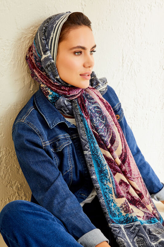 Minber Wool Shawl Grey - 6