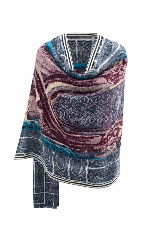 Minber Wool Shawl Grey - 7