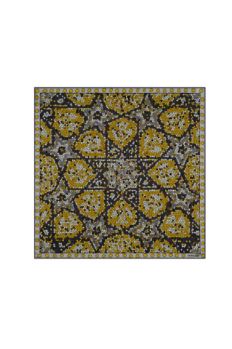 Mini Mosaic Points Foulard Gold - 1