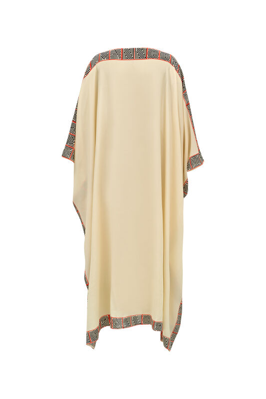 Monogram Border Silk Caftan Gold - 2