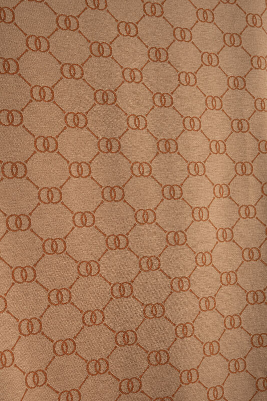 Monogram Jakar Açık Kahve Örme Etek - 2