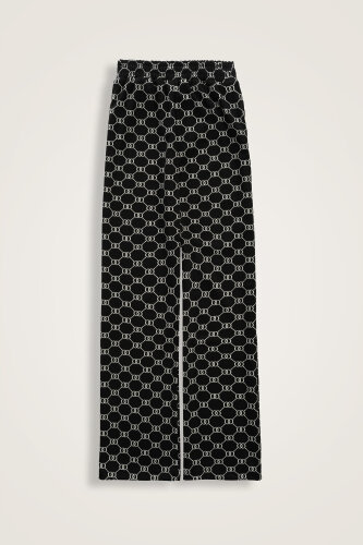 Monogram Siyah Triko Eşofman Altı - Imannoor (1)