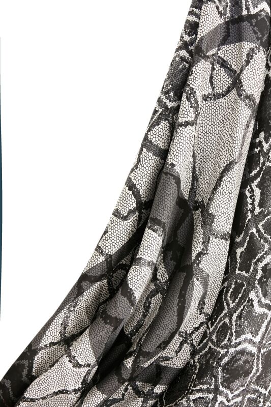 Mosaic Twill Silk Scarf Black - 5