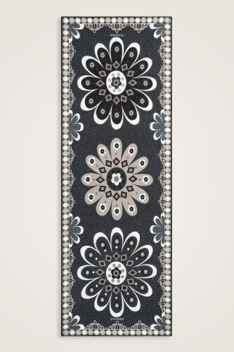 Mozaik Papatya Lacivert Pamuk Floş Şal 70x210 - Imannoor (1)