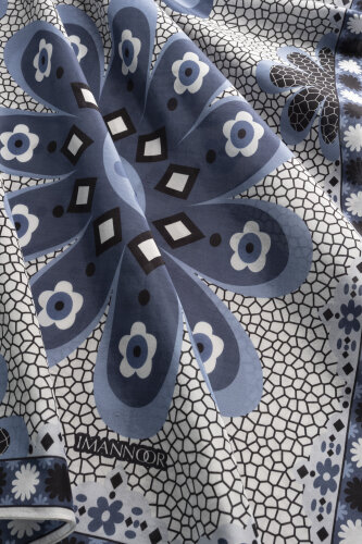 Mozaik Papatya Saks Pamuk Floş Şal 70x210 - Imannoor (1)