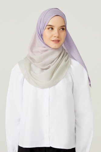 Muson Lila Yün İpek Şal - 8