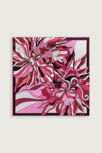 Neşe Bordo Tivil İpek Eşarp 90x90 - Imannoor (1)