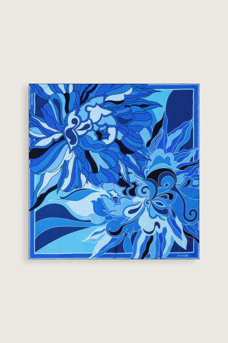 Neşe Lacivert Tivil İpek Eşarp 90x90 - Imannoor (2)