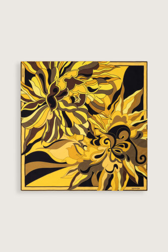 Neşe Siyah-Altın Tivil İpek Eşarp 90x90 - Imannoor (1)