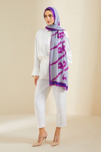 Nev Flosh Viscose Shawl Grey - 8