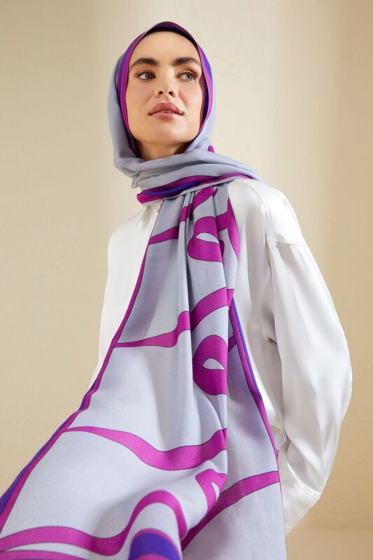 Nev Flosh Viscose Shawl Grey - 6